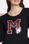 Zivame Mickey Mania Knit Poly Pyjama Set - Rio Red — thumbnail 5